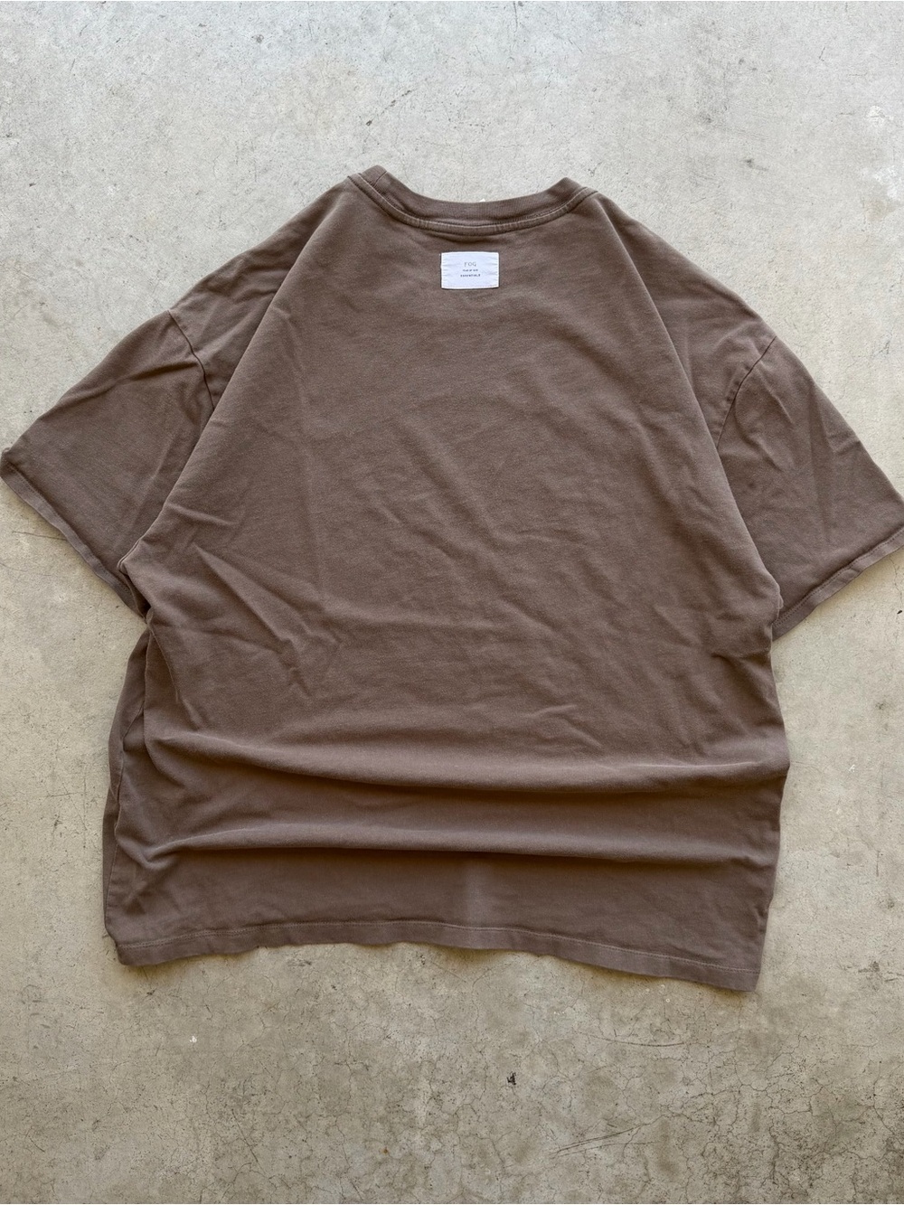 brown FOG essentials boxy oversized tee